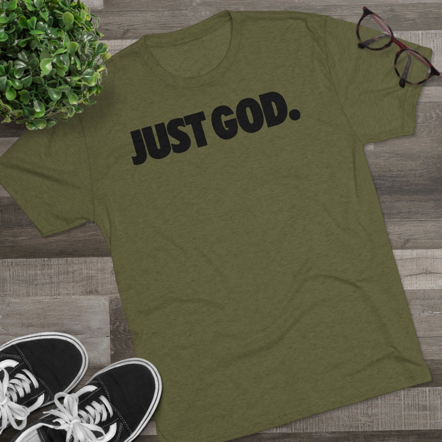 Just God Tri-Blend Crew Tee
