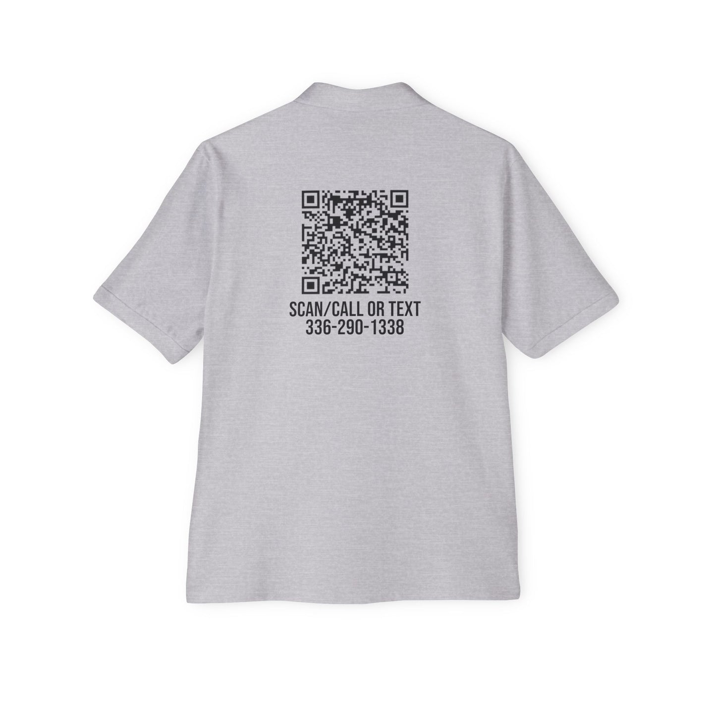 Men&#39;s Piqué Polo with QR Code - Smart Casual Wear for Everyday Use