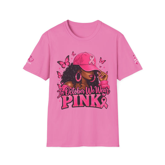 Breast Cancer Awareness T-Shirt — "In October We Wear Pink" Graphic