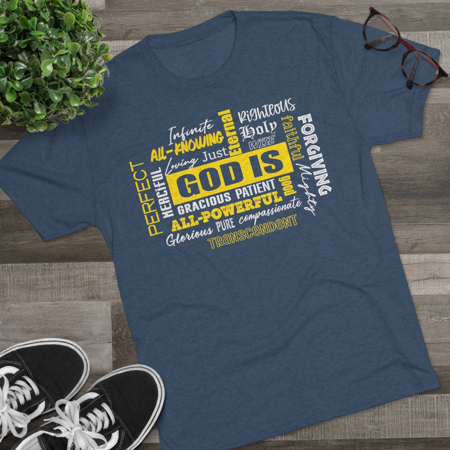GOD IS.. Tri-Blend Crew Tee