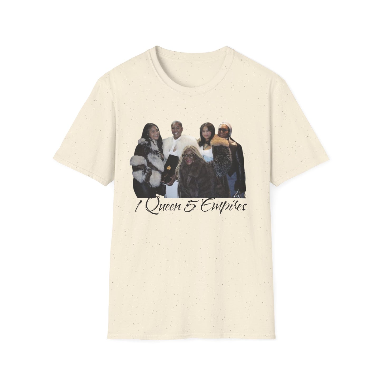 T-Shirt — "7 Queens 5 Empires" Graphic Tee | Empowerment Crew Portrait
