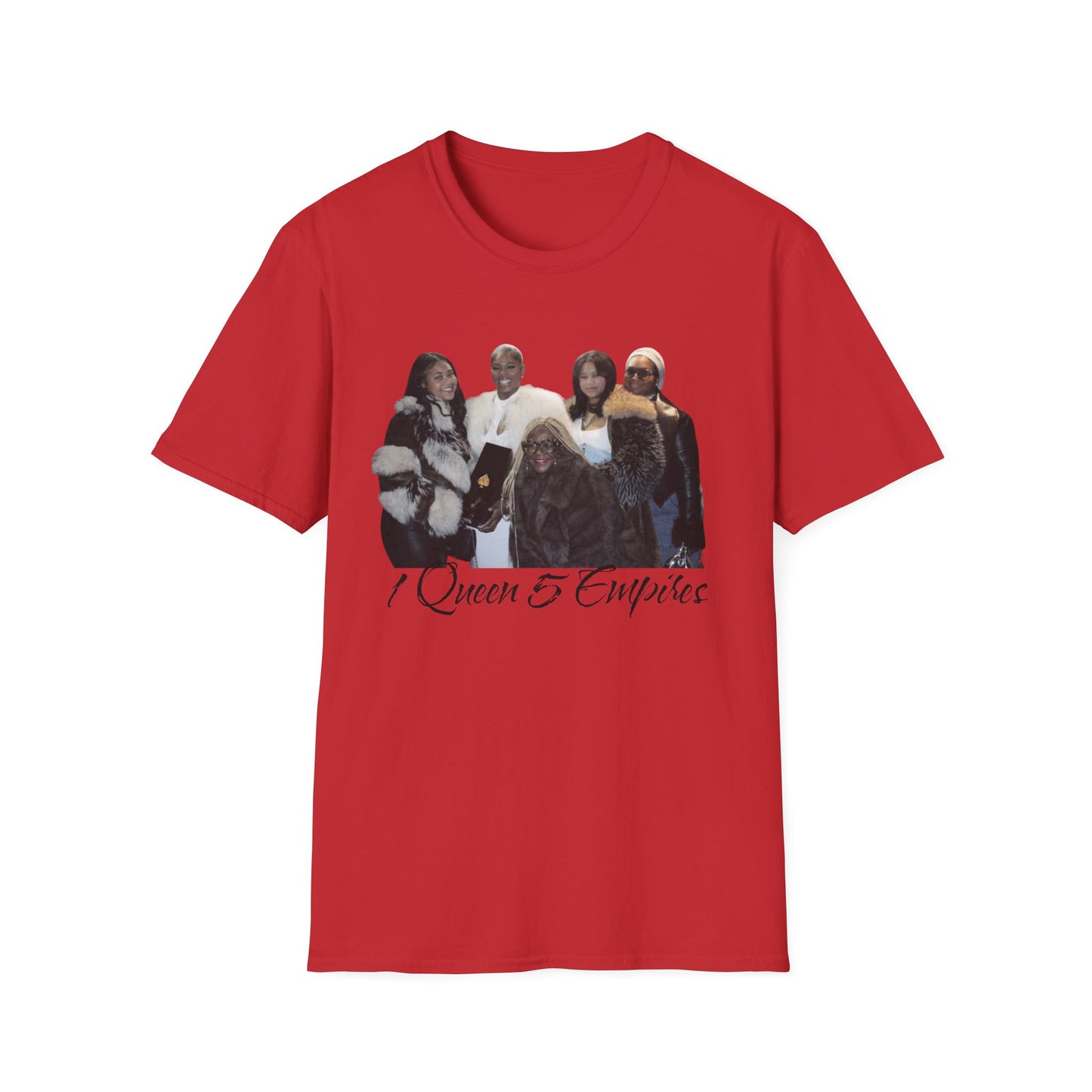 T-Shirt — "7 Queens 5 Empires" Graphic Tee | Empowerment Crew Portrait
