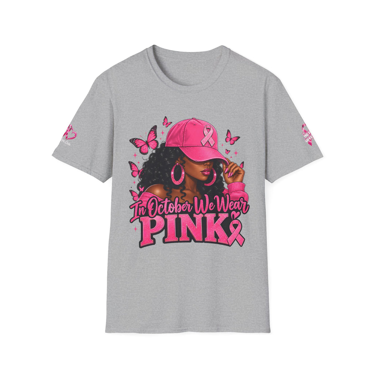 Breast Cancer Awareness T-Shirt — "In October We Wear Pink" Graphic