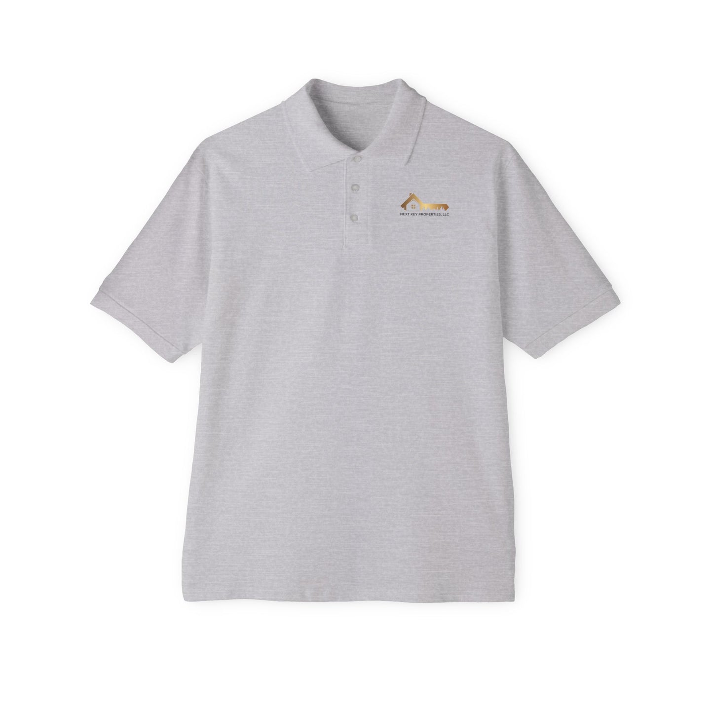 Men&#39;s Piqué Polo with QR Code - Smart Casual Wear for Everyday Use
