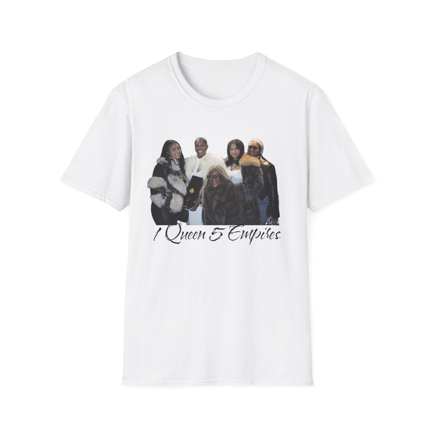 T-Shirt — "7 Queens 5 Empires" Graphic Tee | Empowerment Crew Portrait
