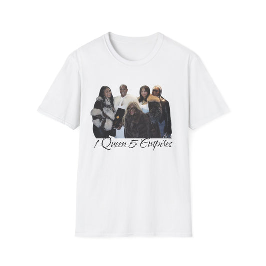 T-Shirt — "7 Queens 5 Empires" Graphic Tee | Empowerment Crew Portrait