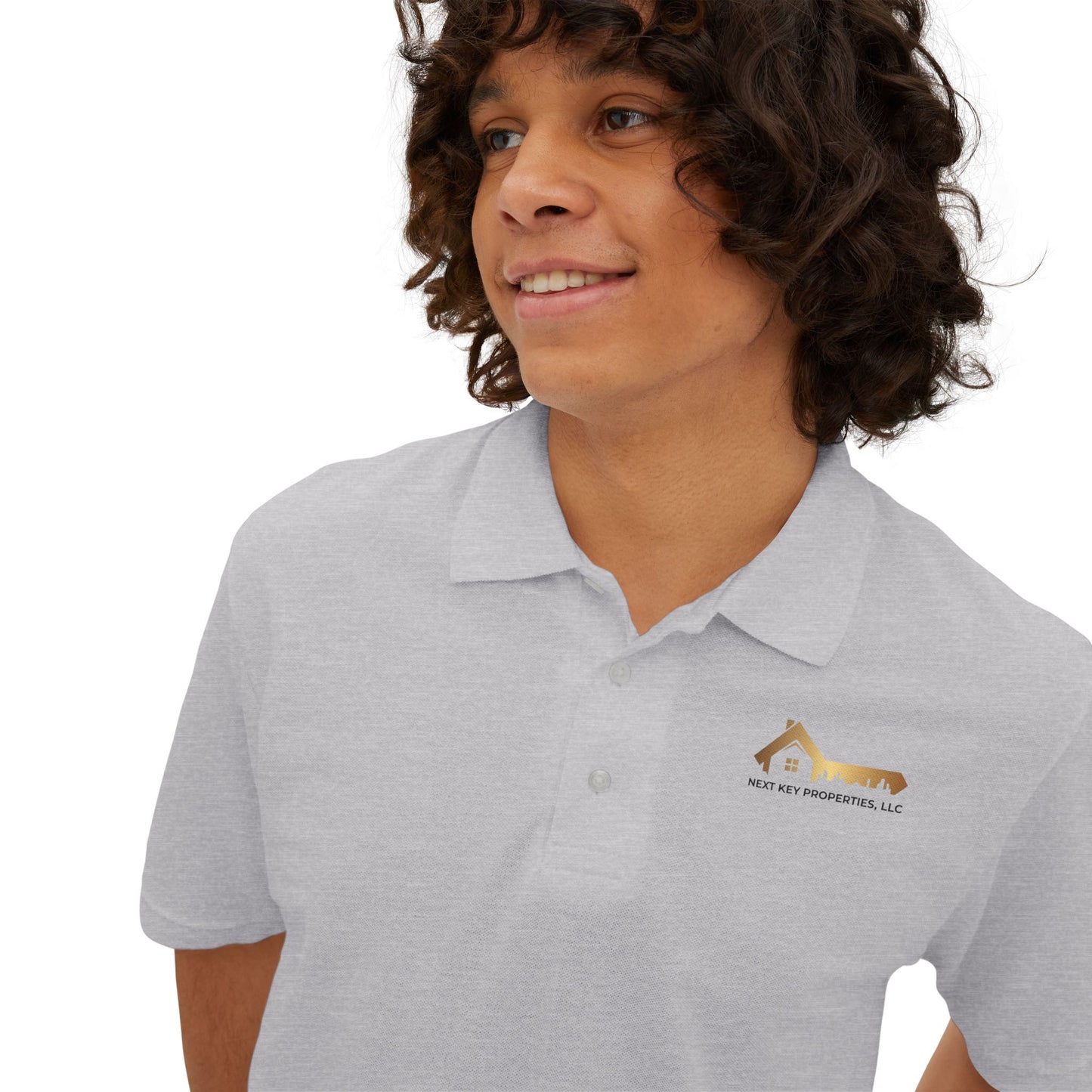Men&#39;s Piqué Polo with QR Code - Smart Casual Wear for Everyday Use