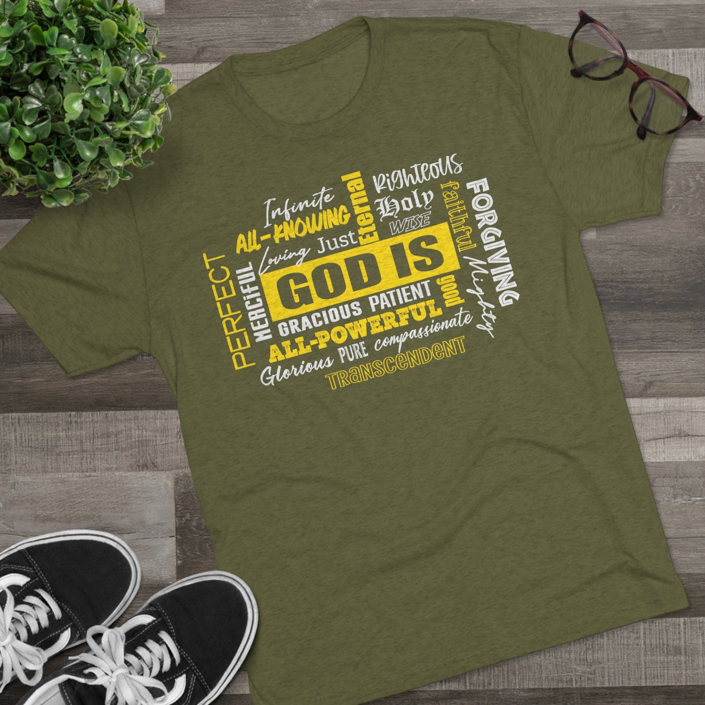 GOD IS.. Tri-Blend Crew Tee