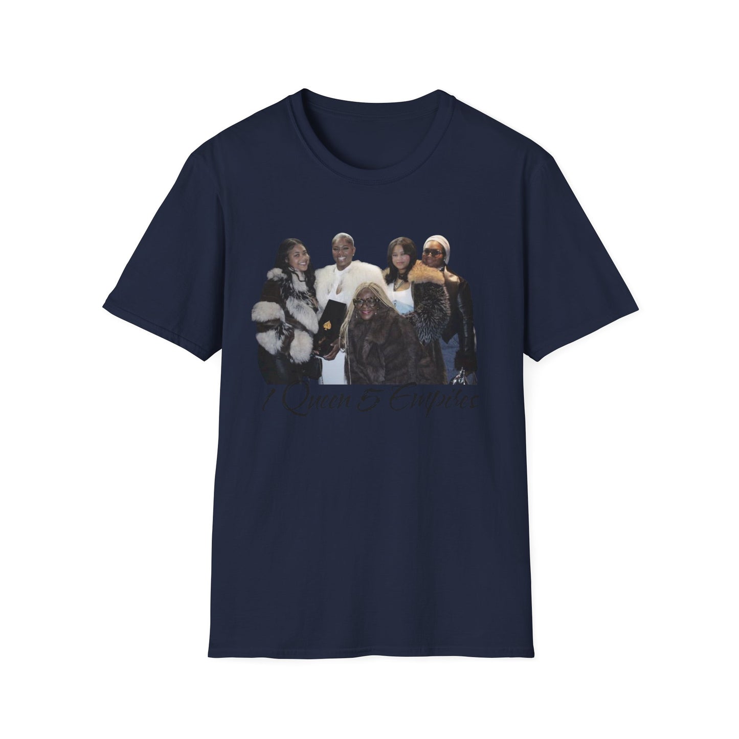 T-Shirt — "7 Queens 5 Empires" Graphic Tee | Empowerment Crew Portrait