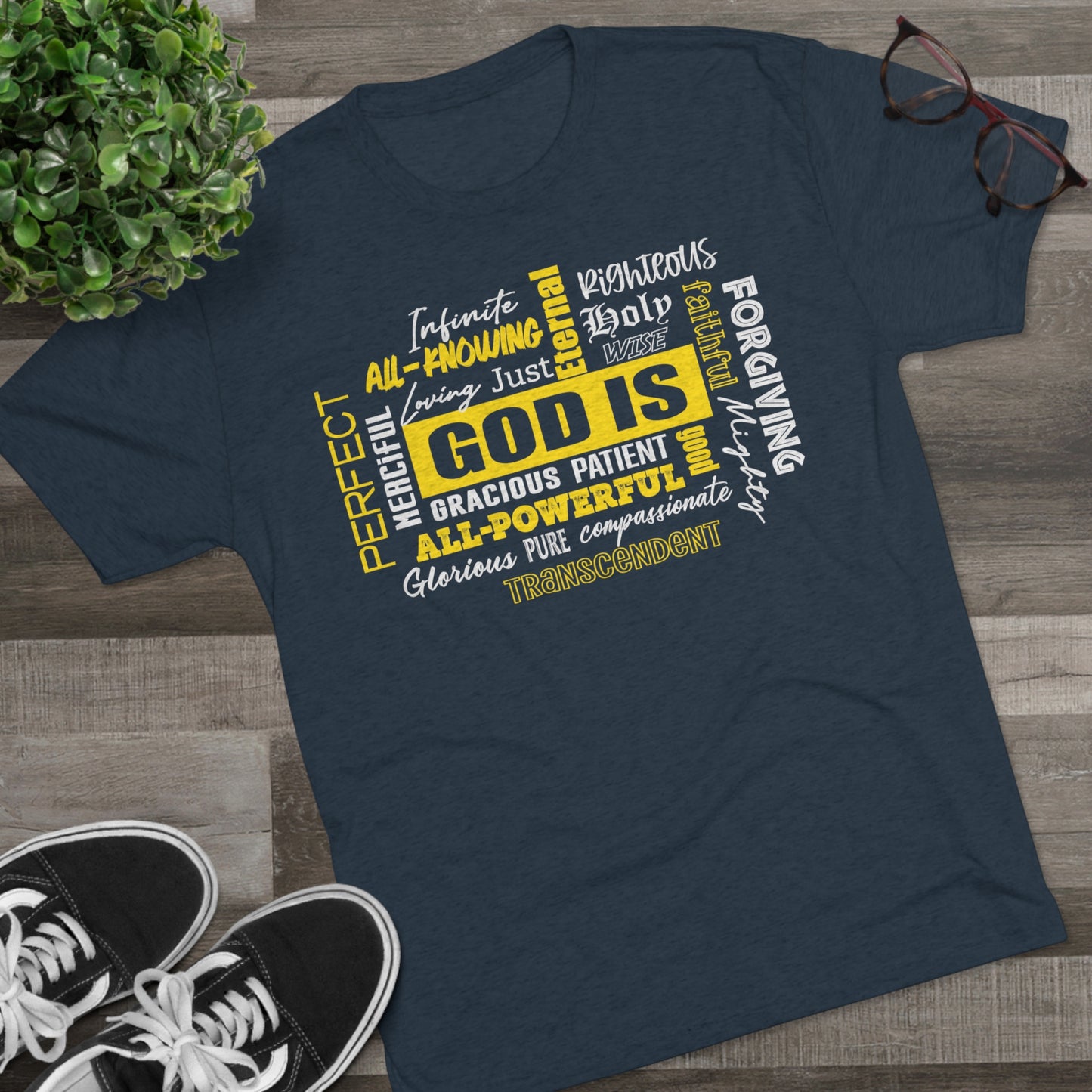 GOD IS.. Tri-Blend Crew Tee